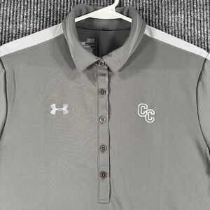 Columbia College Cougars Under Armour Womens Polo Shirt Large Gray NWT New